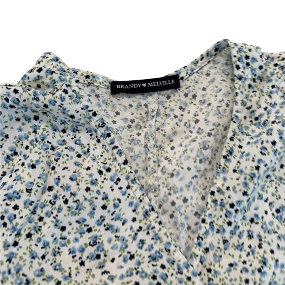 Brandy Melville Floral Wrapped Around Side Tie Midi Dress Size 2 - Picture 12 of 17